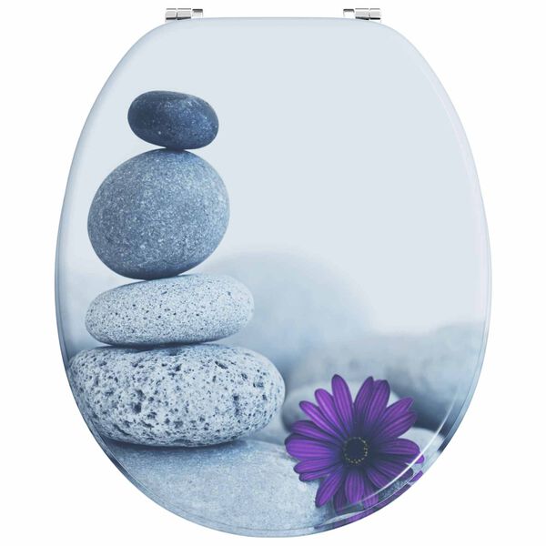 vidaXL WC daska Siva 44 x 38 cm MDF ploča