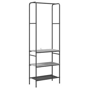 vidaXL Stalak za odjeću s policama Sivi hrast sonoma 60 x 30 x 171 cm