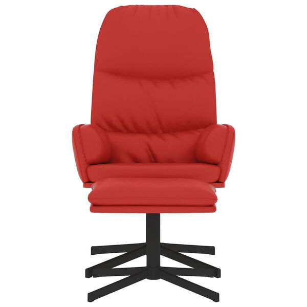 vidaXL Stolica za opu&scaron;tanje s osloncem za noge boja vina umjetna koža