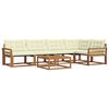 vidaXL Set vanjskih sofa 6 kom. Prirodna i krem
