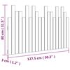vidaXL Zidno uzglavlje sivo 127,5x3x80 cm od masivne borovine