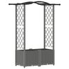 vidaXL Povi&scaron;eni krevet s mrežom i krovom Svjetlosiva 125 x 40 x 138 cm