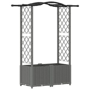 vidaXL Povi&scaron;eni krevet s mrežom i krovom Svjetlosiva 125 x 40 x 138 cm
