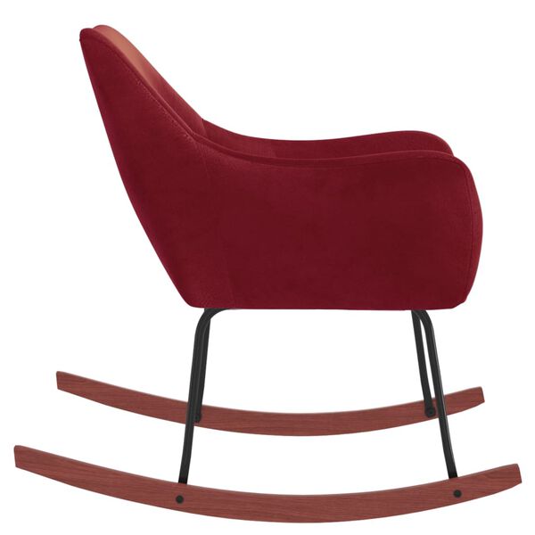vidaXL Stolica za ljuljanje crvena boja vina bar&scaron;unasta