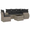 vidaXL 6-dijelni set vrtnih sofa od poliratana s jastucima svjetlosivi