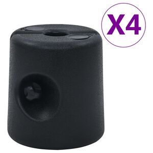 vidaXL Utezi za sjenicu 4 kom PE crni
