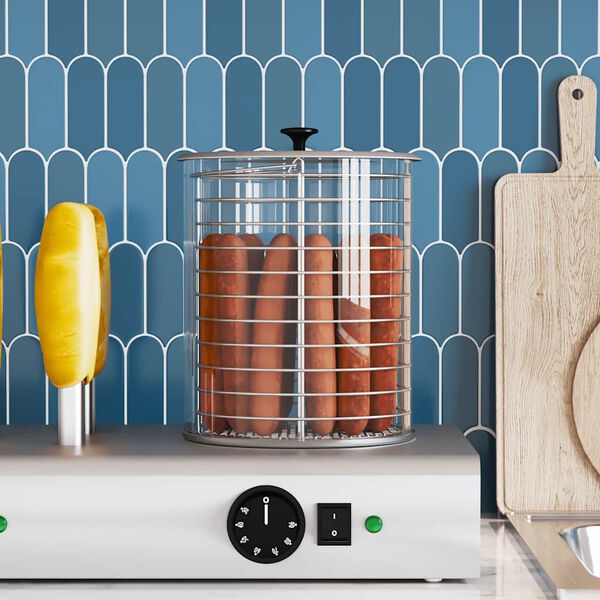 vidaXL Stakleni cilindar za grijač hot dogova 200 x 240 mm