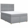 vidaXL Krevet box spring s madracem svjetlosiva 160x200 cm tkanina