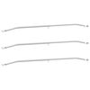 vidaXL Kuka za platna za prikolice 3 kom. Srebrna 102-155 cm Aluminij