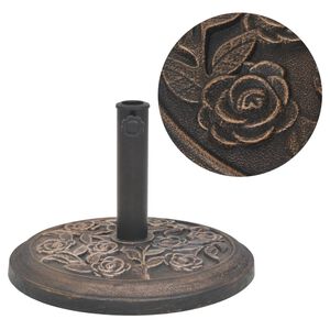 vidaXL Stalak za Suncobran od Smole Okrugli Boja Bronce 9 kg
