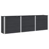 vidaXL Povi&scaron;ena vrtna gredica Crna 300 x 50 x 91 cm WPC i aluminij