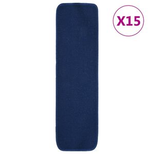 vidaXL Protuklizni otirači za stepenice 15 kom 75 x 20 cm modri