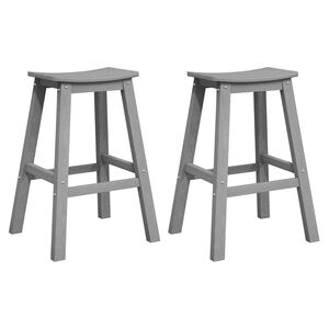 vidaXL Barska stolica 2 kom. Svijetlo siva 52 x 43 x 73,5 cm HDPE