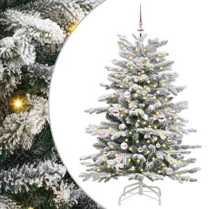 vidaXL Umjetno božićno drvce s nogom Bijelo 150 cm PE i PVC