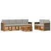 vidaXL Set vanjskih sofa 7 kom. Prirodna i svjetlosiva