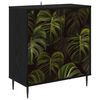 vidaXL Kreveta ELBURG Crni hrast 69 x 33 x 76 cm Konstruirano drvo