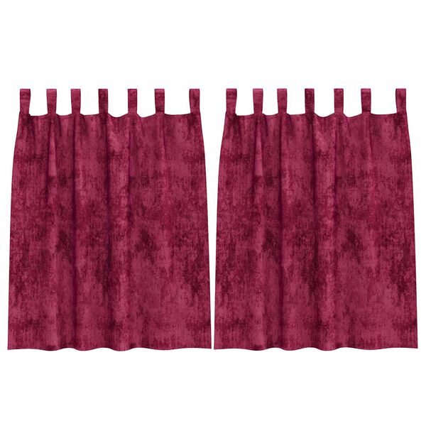 vidaXL Baršunaste zavjese 2 pcs Vinska crvena 140 x 140 cm Baršun