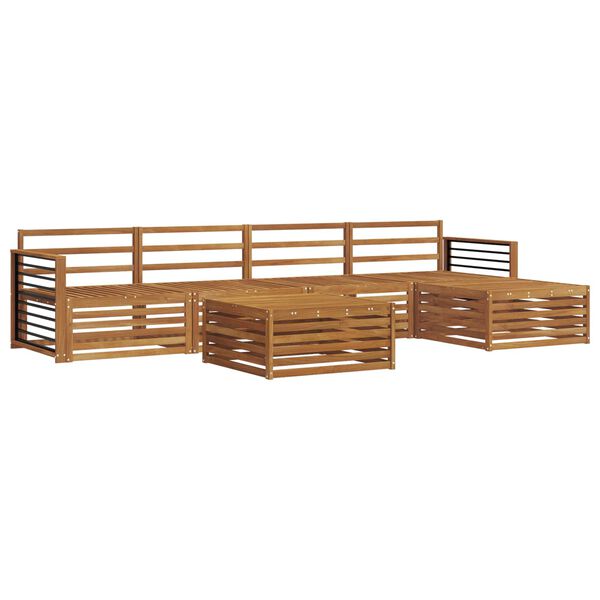 vidaXL Set vanjskih sofa 6 pcs Prirodna