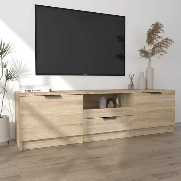 vidaXL TV ormarić Sonoma hrast 140x35x40 cm Konstruirano drvo