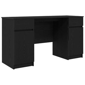 vidaXL Stol Crni hrast Konstruirano drvo 140 x 49 x 76 cm