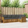 vidaXL Setovi sofa 5 pcs Prirodna i antracit Čvrsto drvo akacije