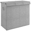 vidaXL Sklopiva ko&scaron;ara za rublje siva 64,5x34,5x59 cm umjetno platno