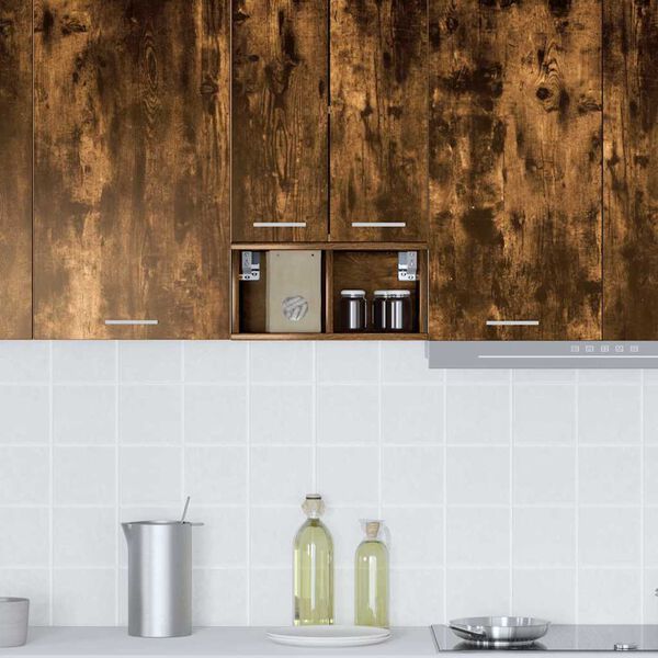 vidaXL Viseći ormarić s pohranom Dimljeni hrast 20 x 29,5 x 40 cm