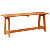vidaXL Vanjska klupa Smeđa 119 x 37 x 47 cm Čvrsto borovo drvo