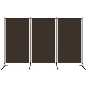 vidaXL Sobna pregrada s 3 panela smeđa 260 x 180 cm