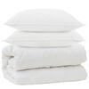 vidaXL Duvet s jastucima s jastukom 3 kom. Bijela Mikrovlakna