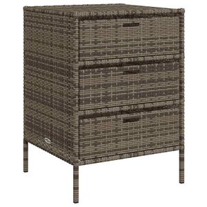 vidaXL Vrtni ormarić za pohranu sivi 55x59x80 cm od poliratana