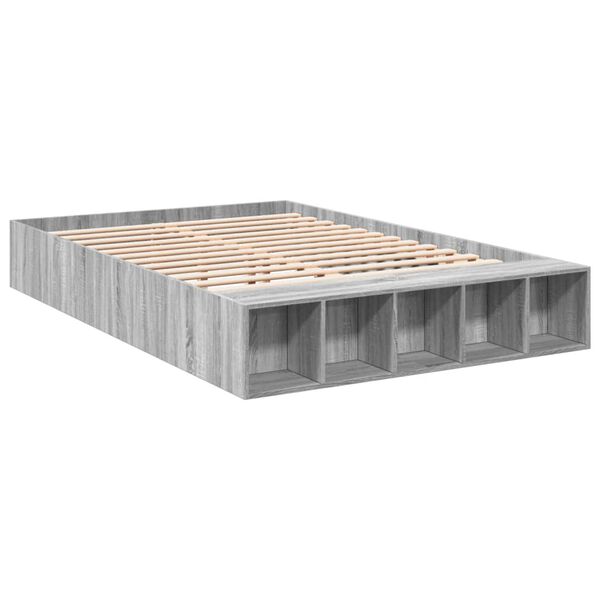vidaXL Okvir kreveta siva boja hrasta 140 x 200 cm konstruirano drvo