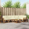 vidaXL Set vanjskih sofa s jastukom 7 pcs Prirodna i krem