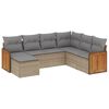 vidaXL 7-dijelni set vrtnih sofa od poliratana s jastucima bež