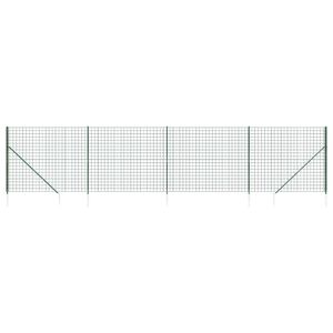 vidaXL Ograda od žičane mreže sa &scaron;iljastim držačima zelena 1,8 x 10 m
