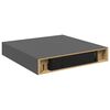 vidaXL Plutajuće zidne police 2 kom sjajne sive 23 x 23,5 x 3,8 cm MDF