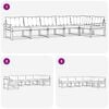 vidaXL Set vanjskih sofa s jastukom 6 pcs Prirodna i crna