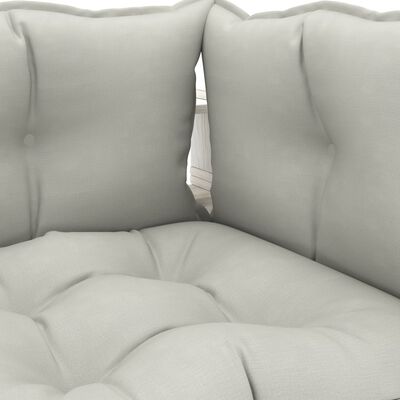 vidaXL Kutna vrtna sofa od paleta sa smeđesivim jastucima drvena