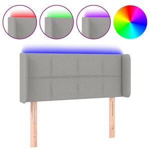 vidaXL LED uzglavlje svjetlosivo 83x16x78/88 cm od tkanine