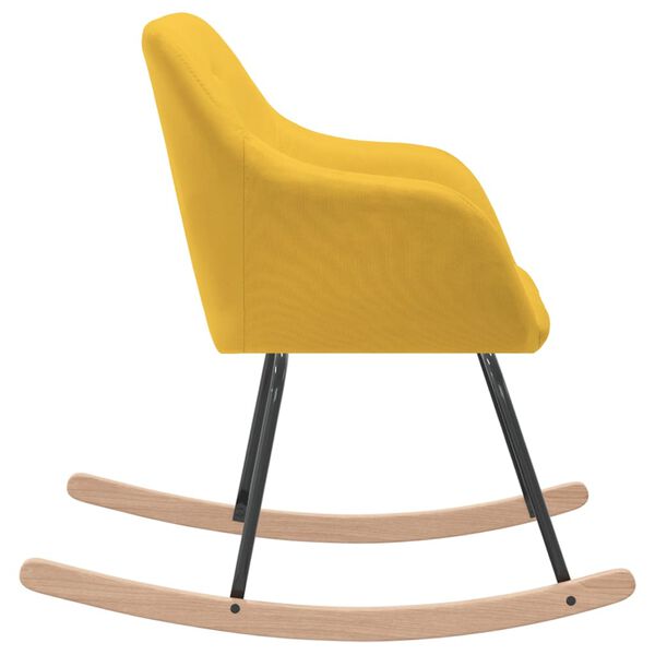vidaXL Stolica za ljuljanje od tkanine žuta