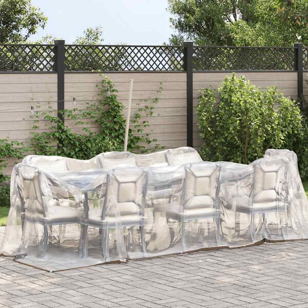 vidaXL Prozirna cerada s u&scaron;icama 2x6 m polietilen