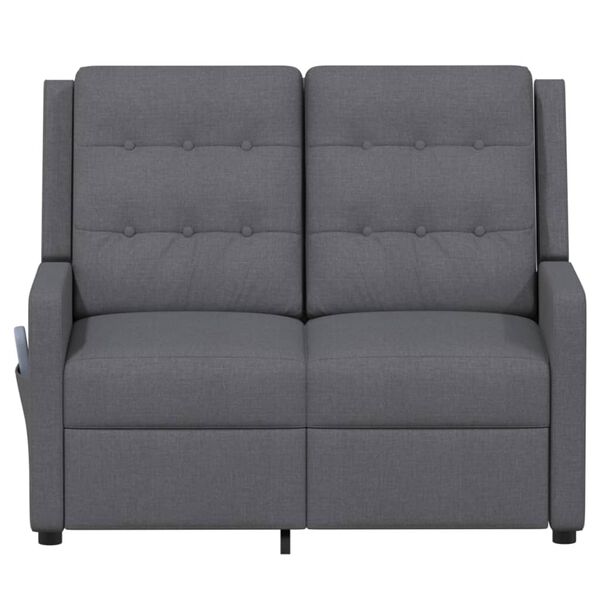 vidaXL Masažni dvosjed od tkanine svjetlosivi