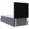 vidaXL Krevet s prostorom za pohranu s LED-om Tamno siva 90 x 190 cm