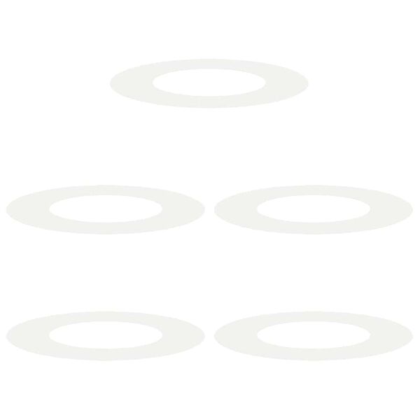 vidaXL pogodno za ravne drvene prstenove 5 pcs Bijelo &Oslash;40 / 70 cm Čelik