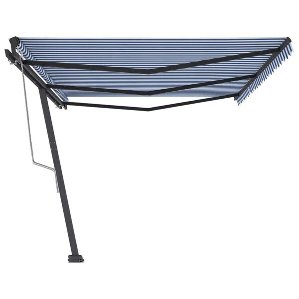 vidaXL Samostojeća automatska tenda 600 x 300 cm plavo-bijela