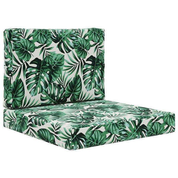 vidaXL Jastuk za vanjsku sofU 2 pcs Uzorak lista Poliester