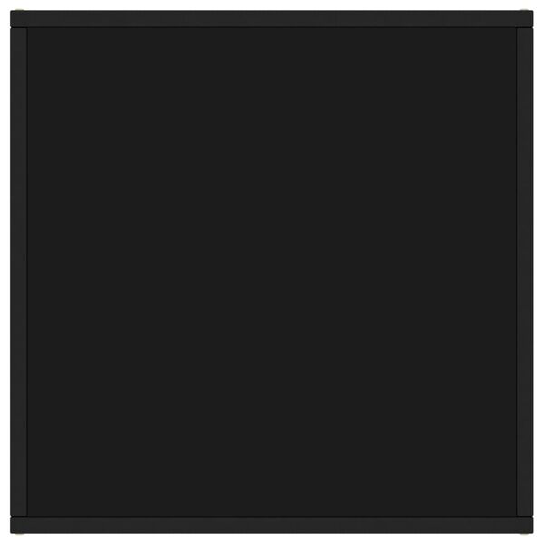 vidaXL Stolić za kavu crni s crnim staklom 60 x 60 x 35 cm