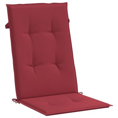 vidaXL Jastuci za vrtne stolice 4 kom boja vina 120x50x3 cm od tkanine