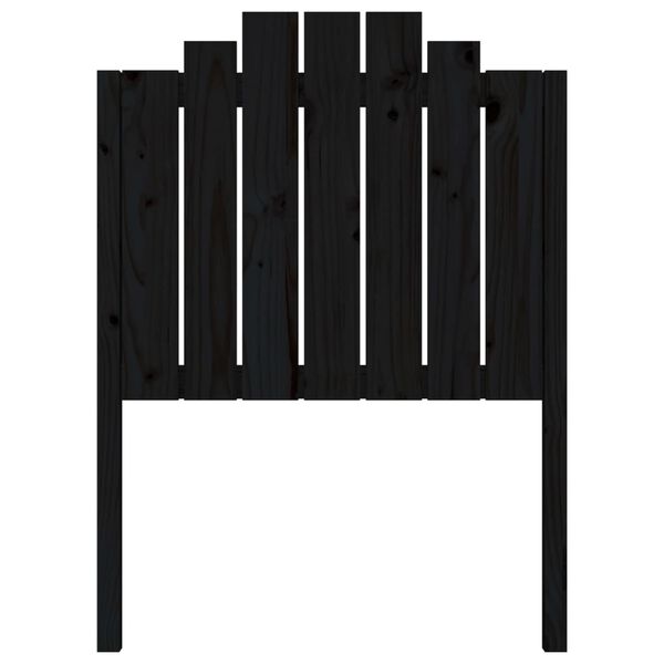 vidaXL Uzglavlje za krevet crno 81 x 4 x 110 cm od masivne borovine
