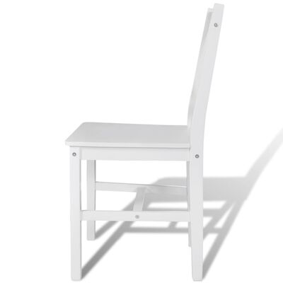 vidaXL Blagovaonske stolice od borovine 2 kom bijele